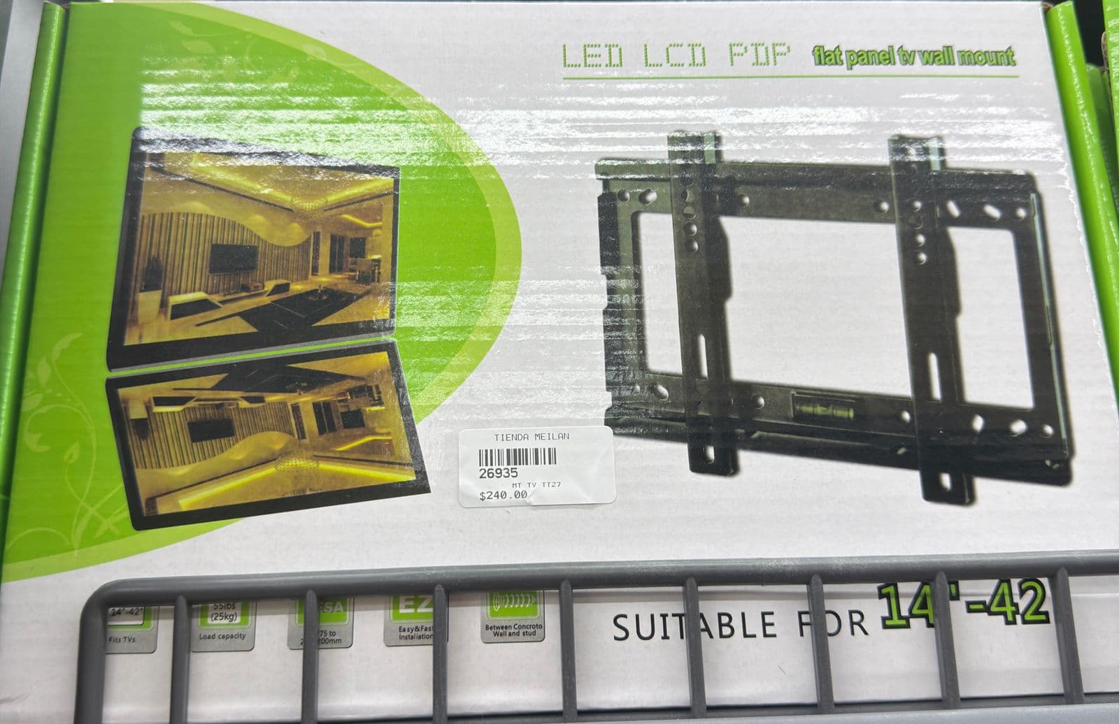 BASE FIJA DE TELEVISOR BEND LED-LCD-PDP 14-42 PULGADAS YUYAX